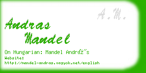 andras mandel business card